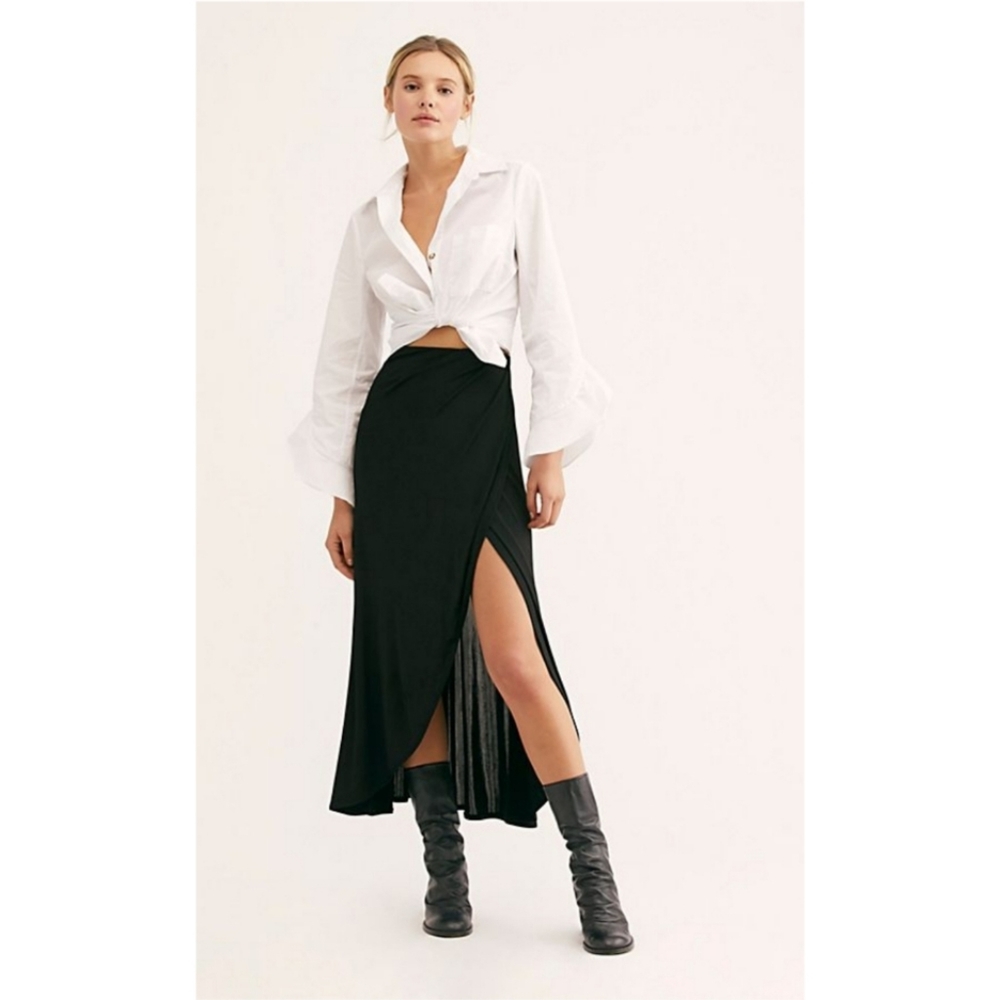 Free People Smoke & Mirrors Midi Skirt